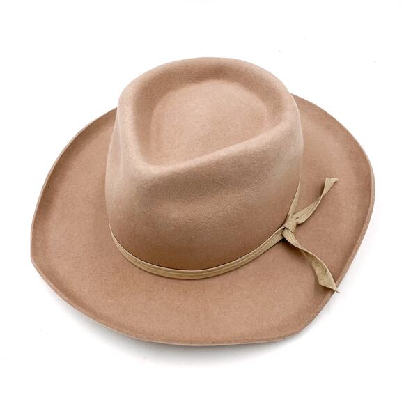 Lack of Color Zulu‎ II Hat Wool Fedora Sand Ribbon Sz M / 57 Women's - Picture 5 of 11